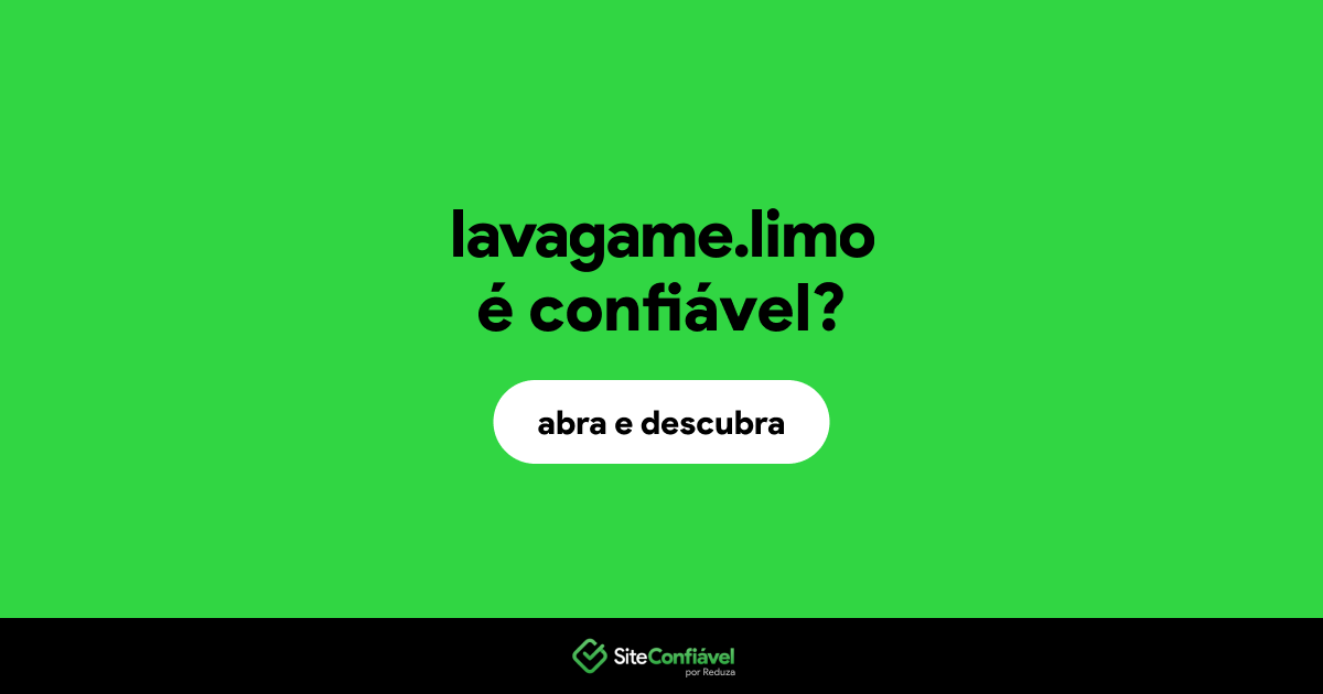 O site lavagame.limo é confiável?