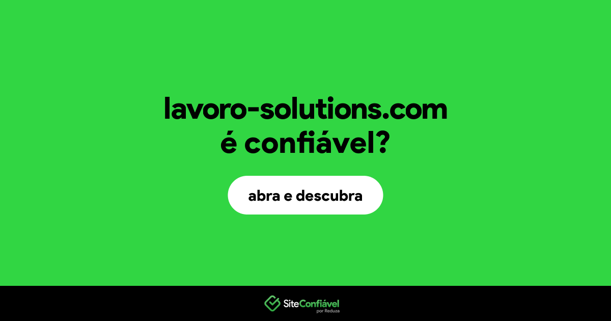 O site lavoro-solutions.com é confiável?