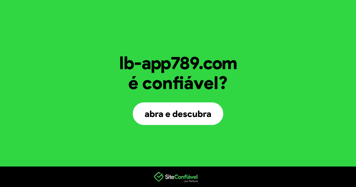 O site lb-app789.com é confiável?