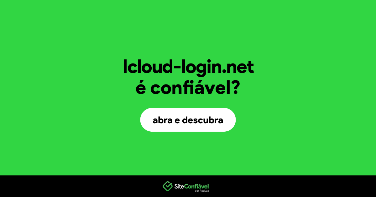 O site lcloud-login.net é confiável?