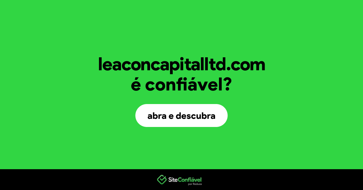 O site leaconcapitalltd.com é confiável?