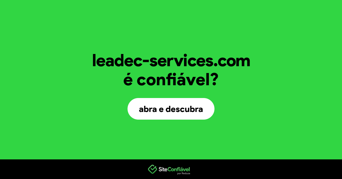 O site leadec-services.com é confiável?