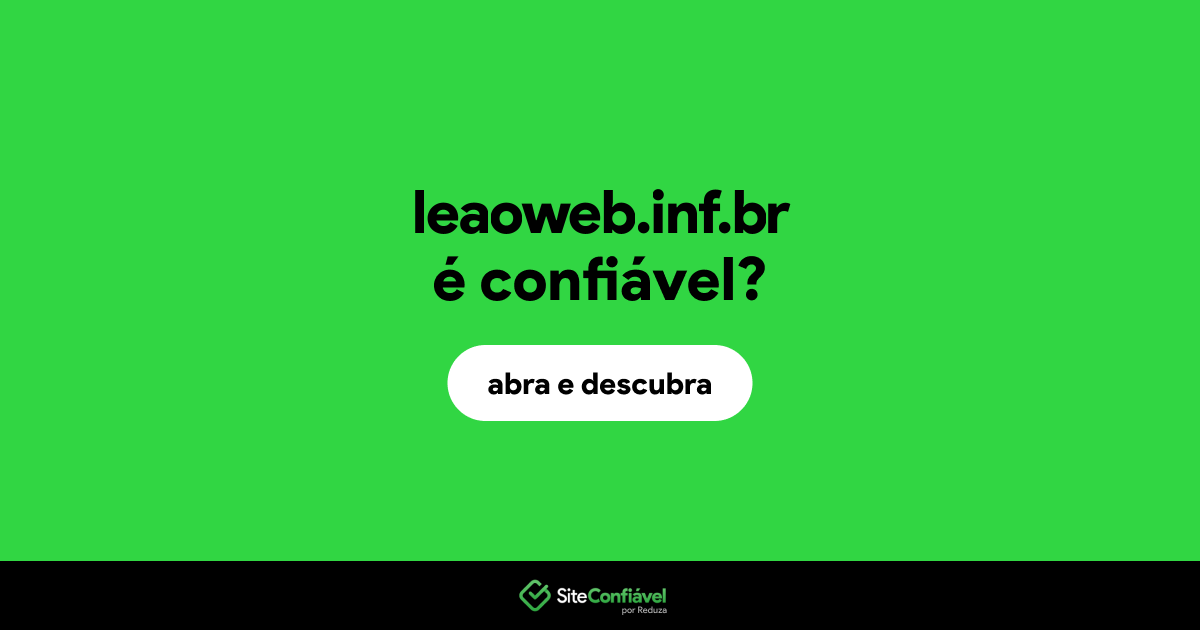 O site leaoweb.inf.br é confiável?