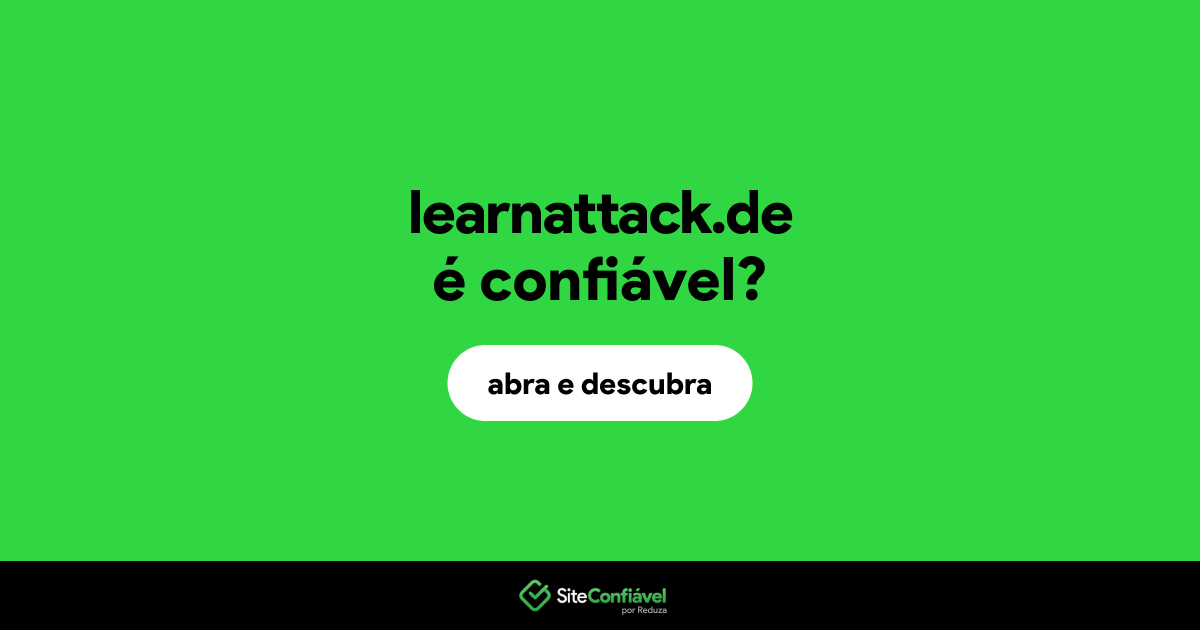 O site learnattack.de é confiável?