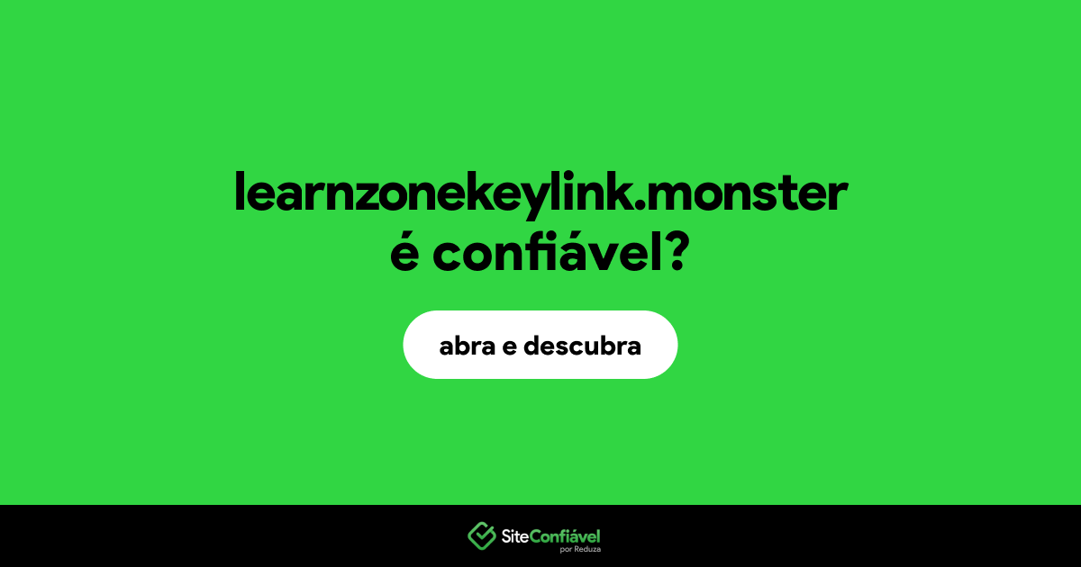 O site learnzonekeylink.monster é confiável?