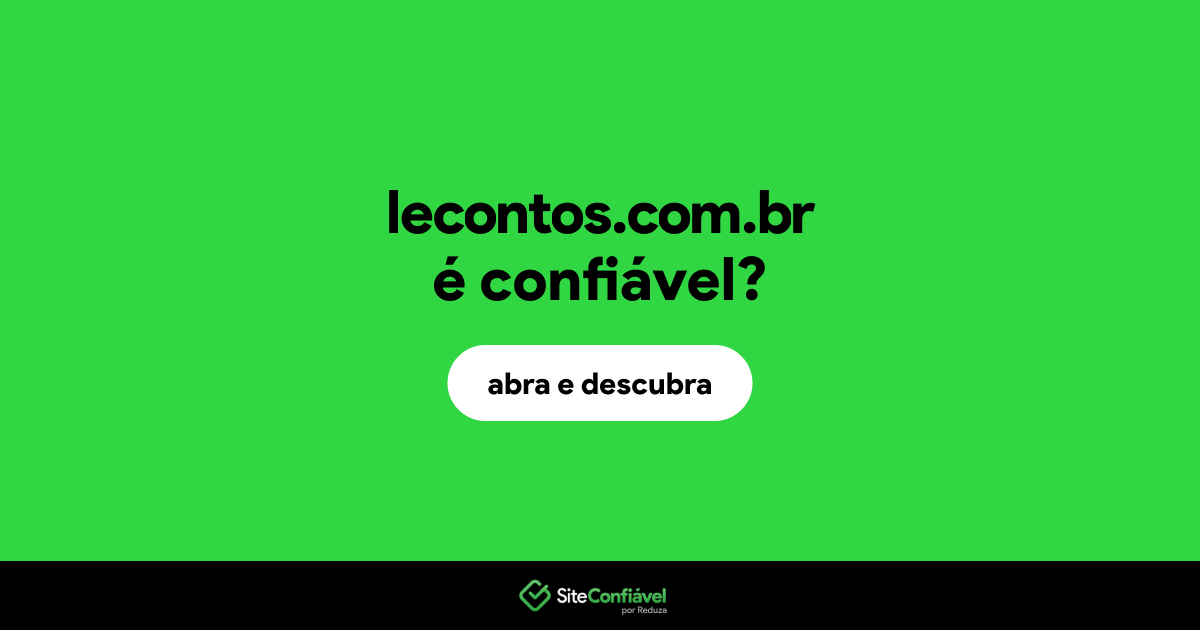 O site lecontos.com.br é confiável?