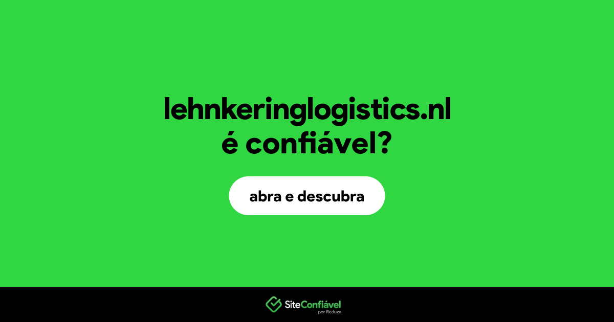 O site lehnkeringlogistics.nl é confiável?