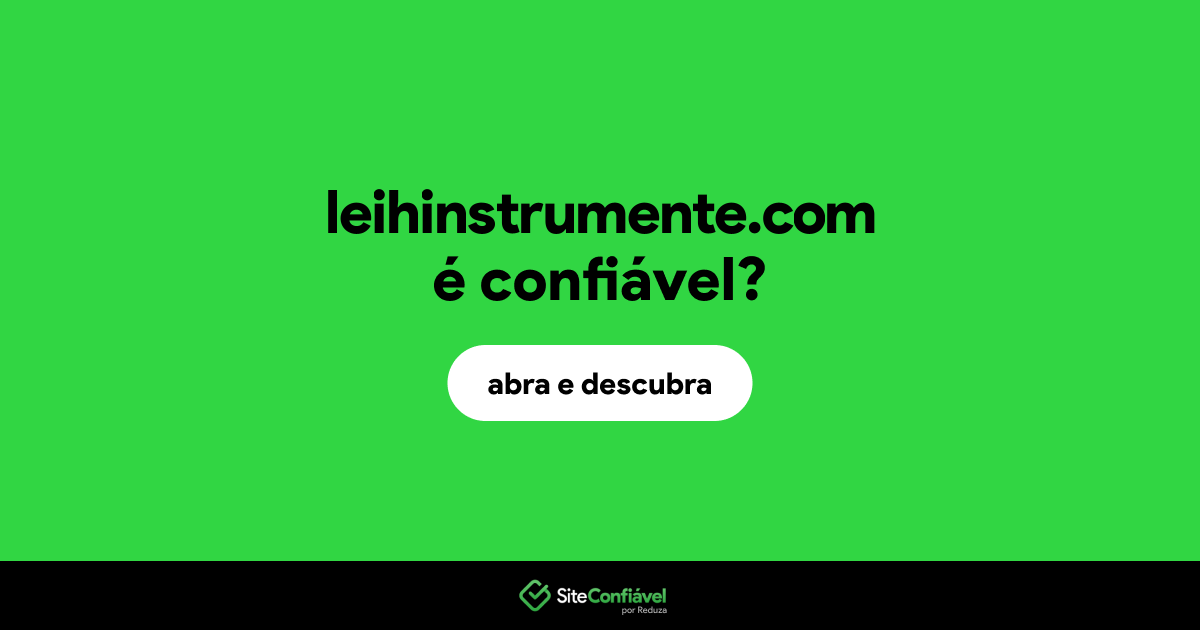O site leihinstrumente.com é confiável?