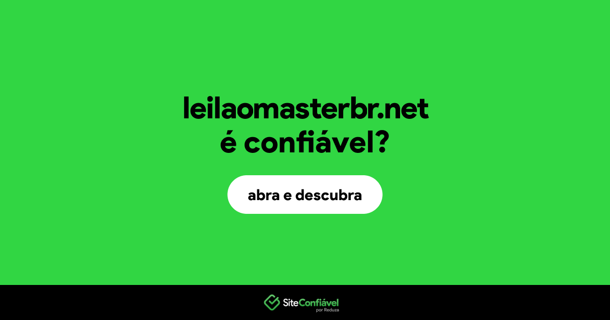 O site leilaomasterbr.net é confiável?