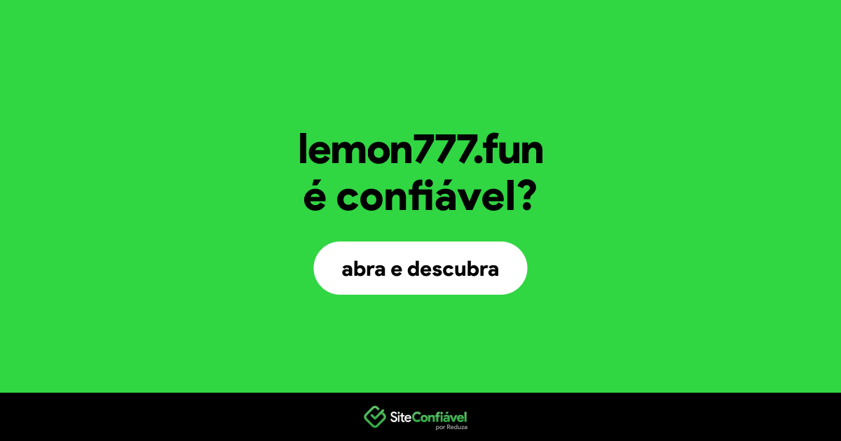 O site lemon777.fun é confiável?