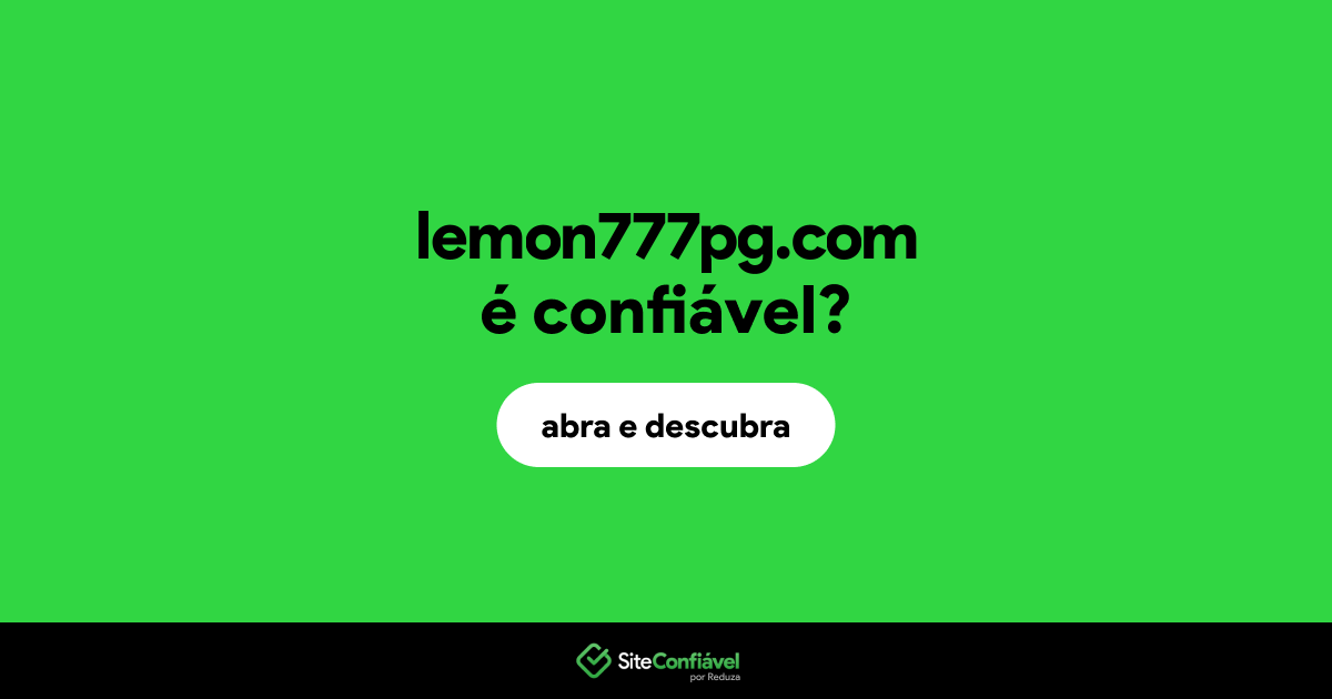 O site lemon777pg.com é confiável?