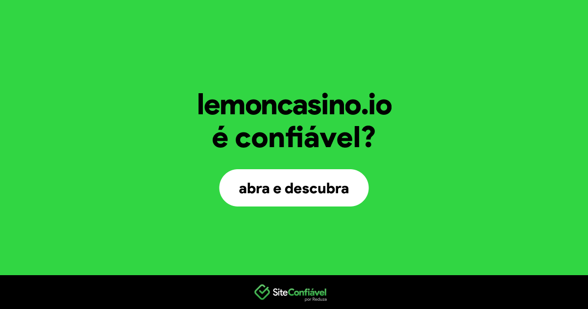 O site lemoncasino.io é confiável?