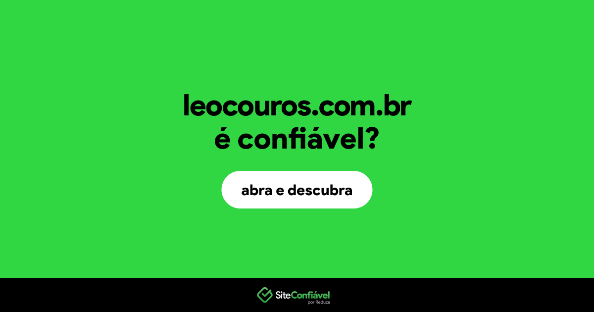 O site leocouros.com.br é confiável?