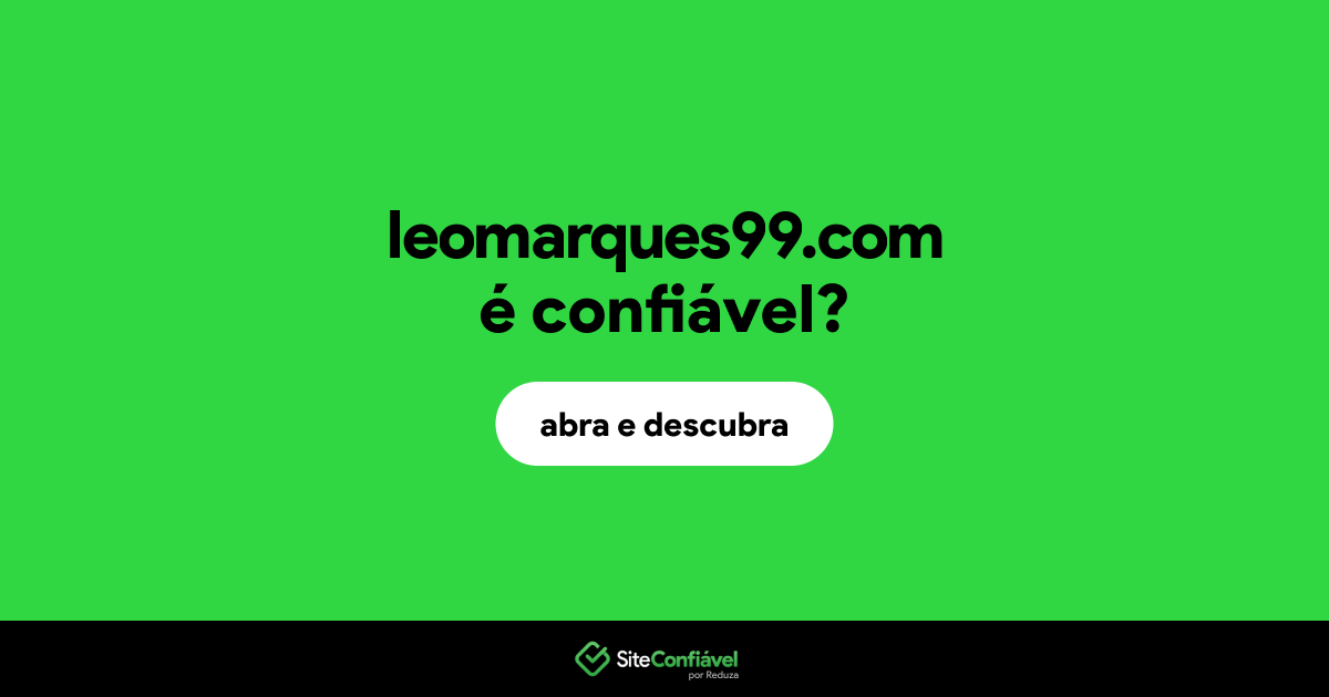 O site leomarques99.com é confiável?