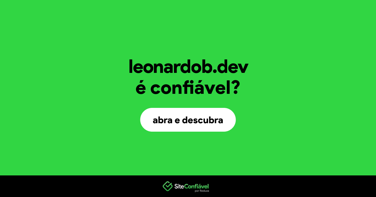 O site leonardob.dev é confiável?