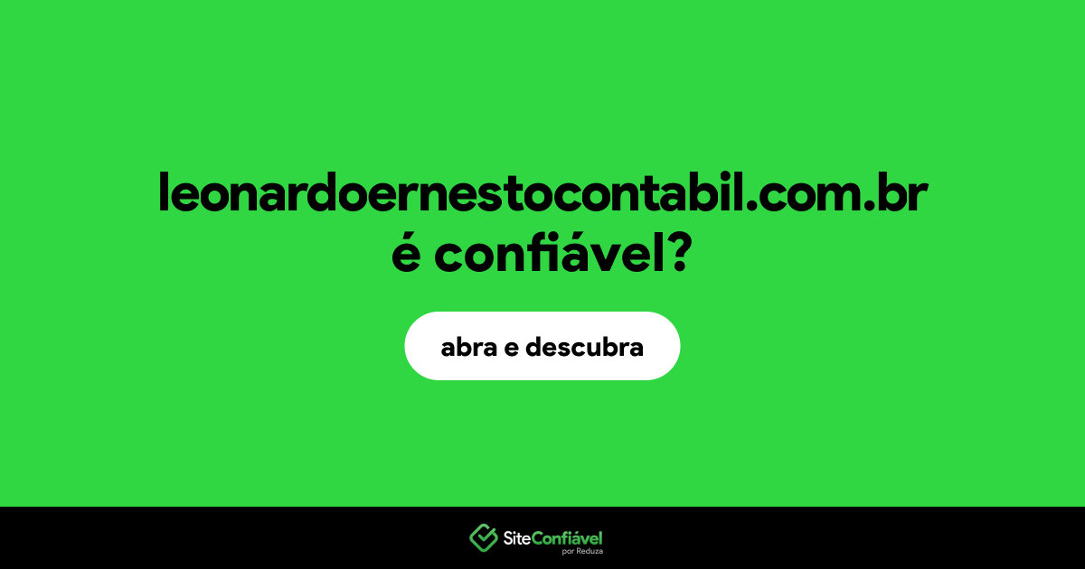 O site leonardoernestocontabil.com.br é confiável?