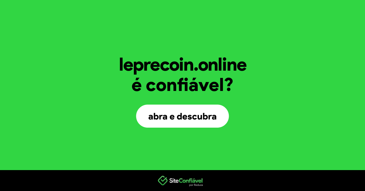 O site leprecoin.online é confiável?