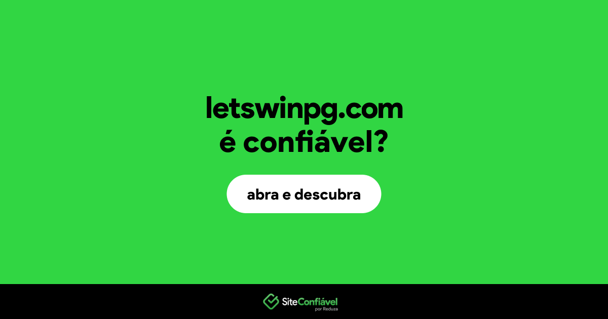 O site letswinpg.com é confiável?