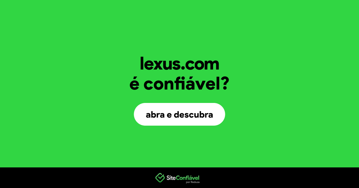 O site lexus.com é confiável?