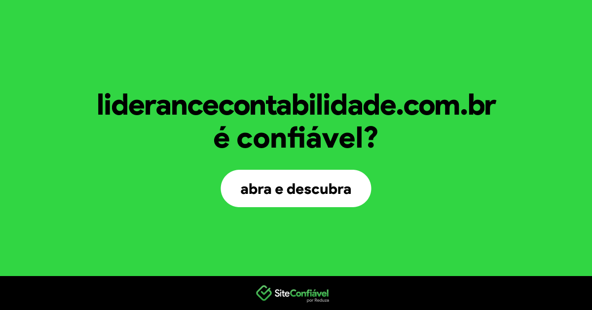 O site liderancecontabilidade.com.br é confiável?