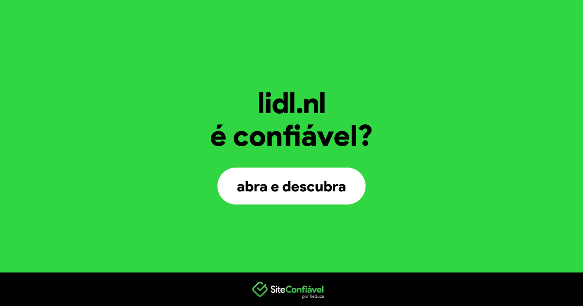 O site lidl.nl é confiável?