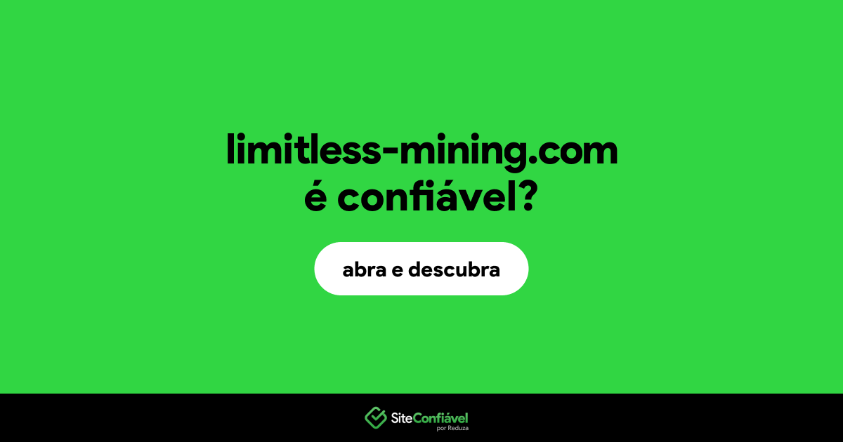 O site limitless-mining.com é confiável?