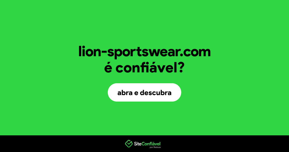 O site lion-sportswear.com é confiável?