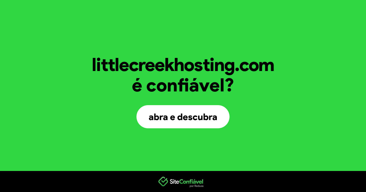 O site littlecreekhosting.com é confiável?