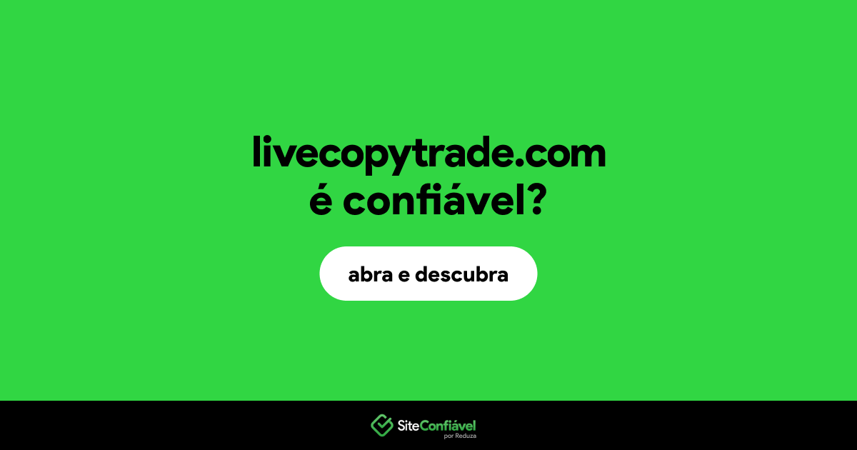 O site livecopytrade.com é confiável?