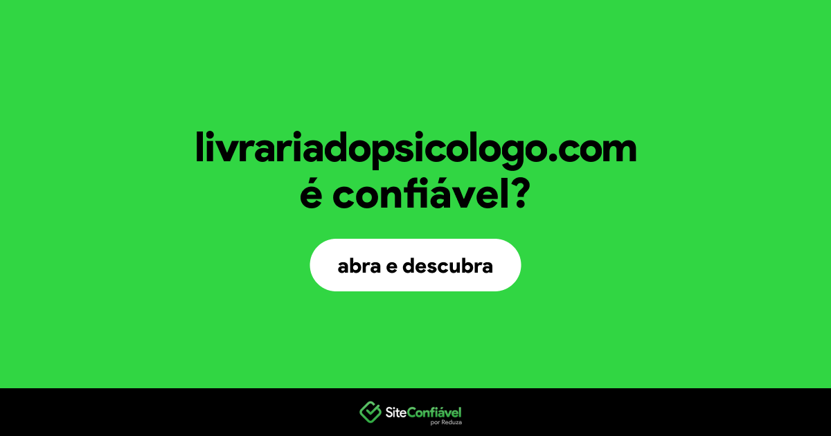 O site livrariadopsicologo.com é confiável?