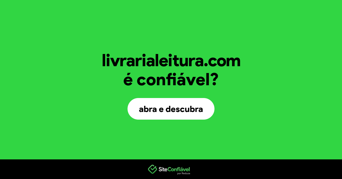 O site livrarialeitura.com é confiável?