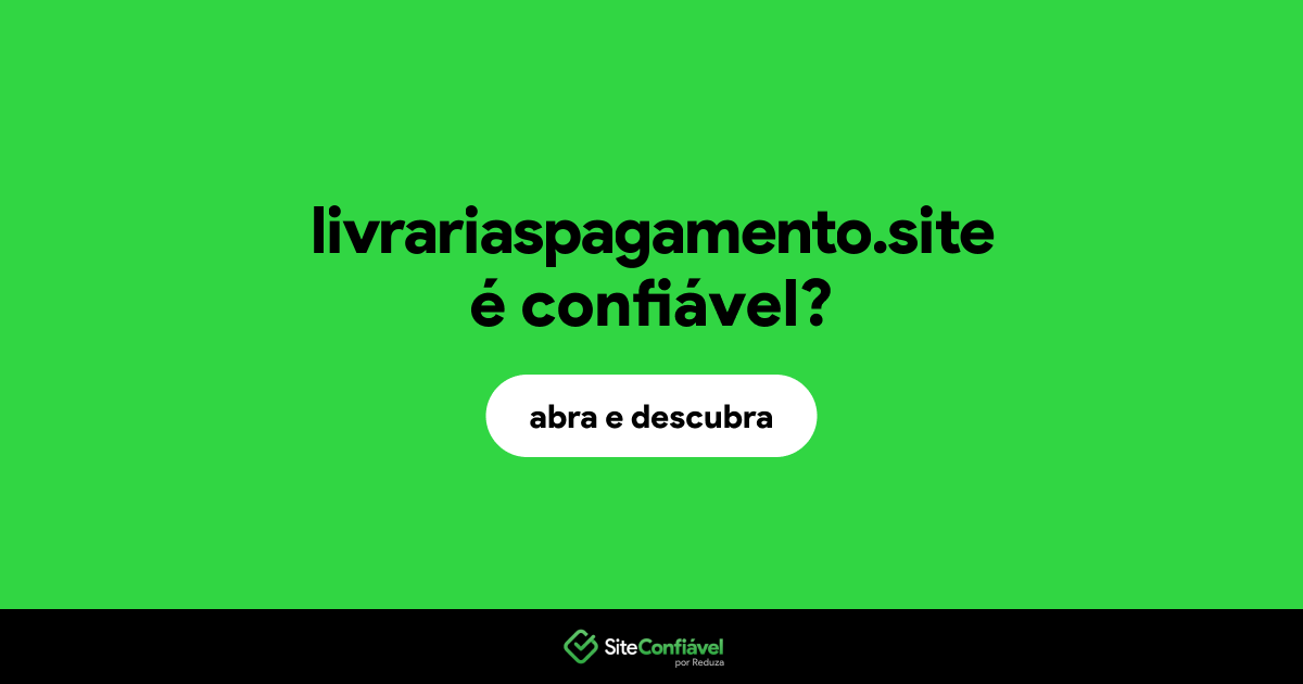 O site livrariaspagamento.site é confiável?