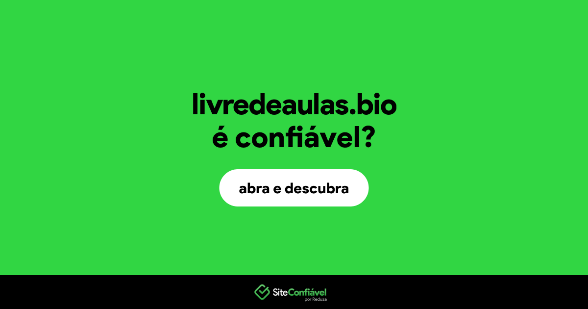 O site livredeaulas.bio é confiável?