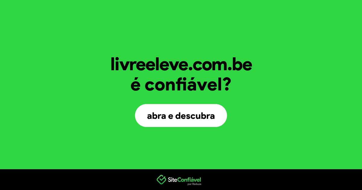 O site livreeleve.com.be é confiável?