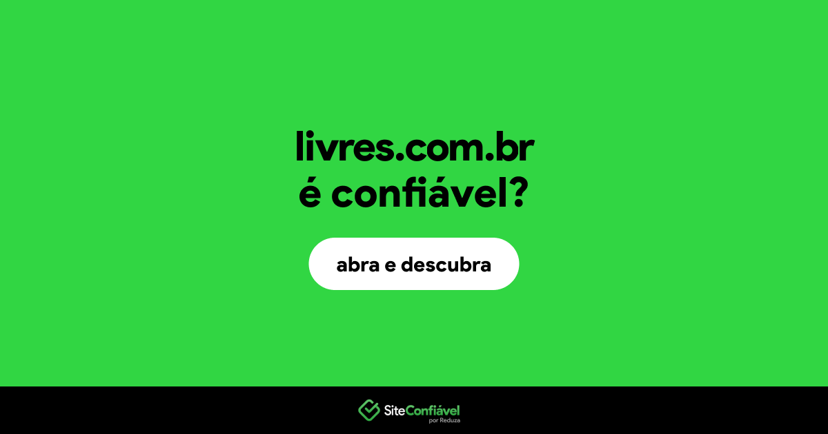 O site livres.com.br é confiável?