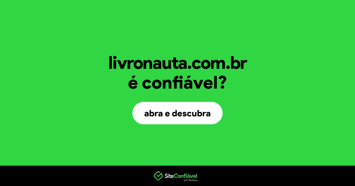 O site livronauta.com.br é confiável?