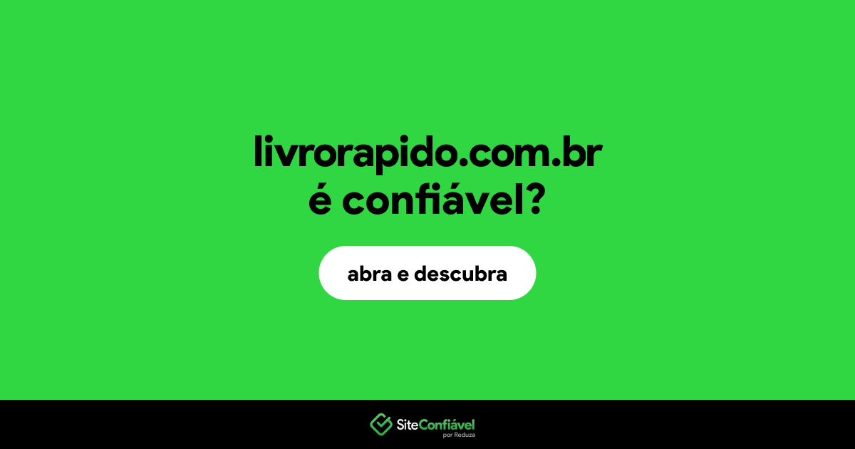 O site livrorapido.com.br é confiável?