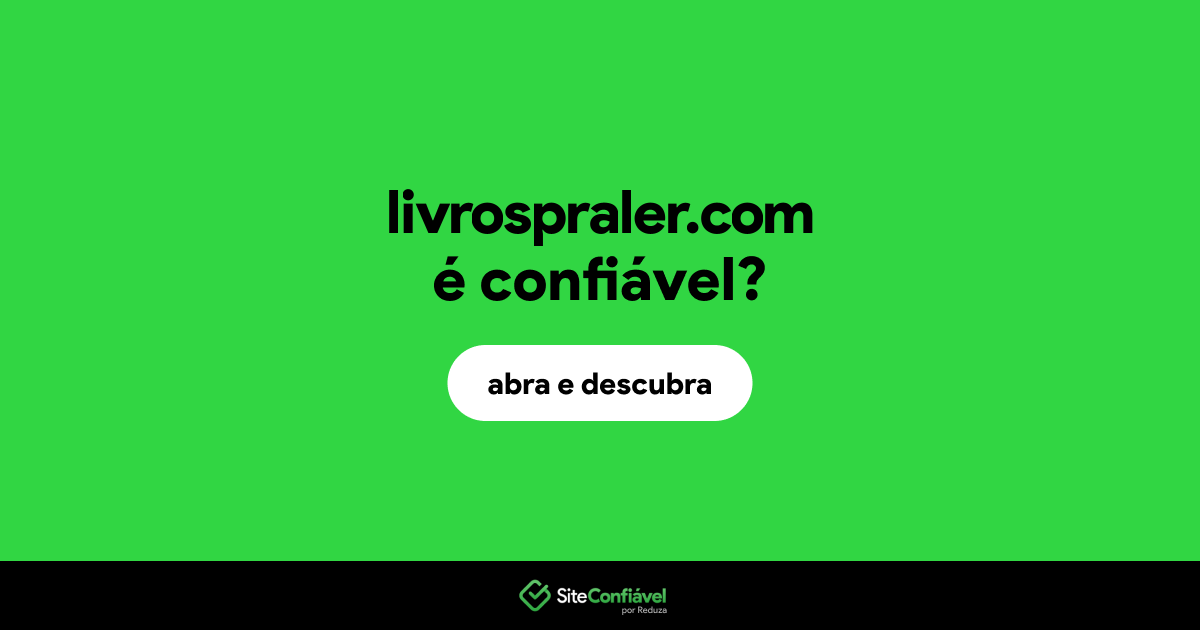 O site livrospraler.com é confiável?