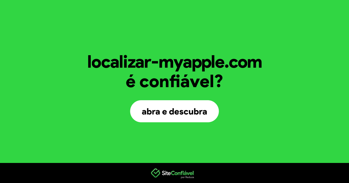 O site localizar-myapple.com é confiável?