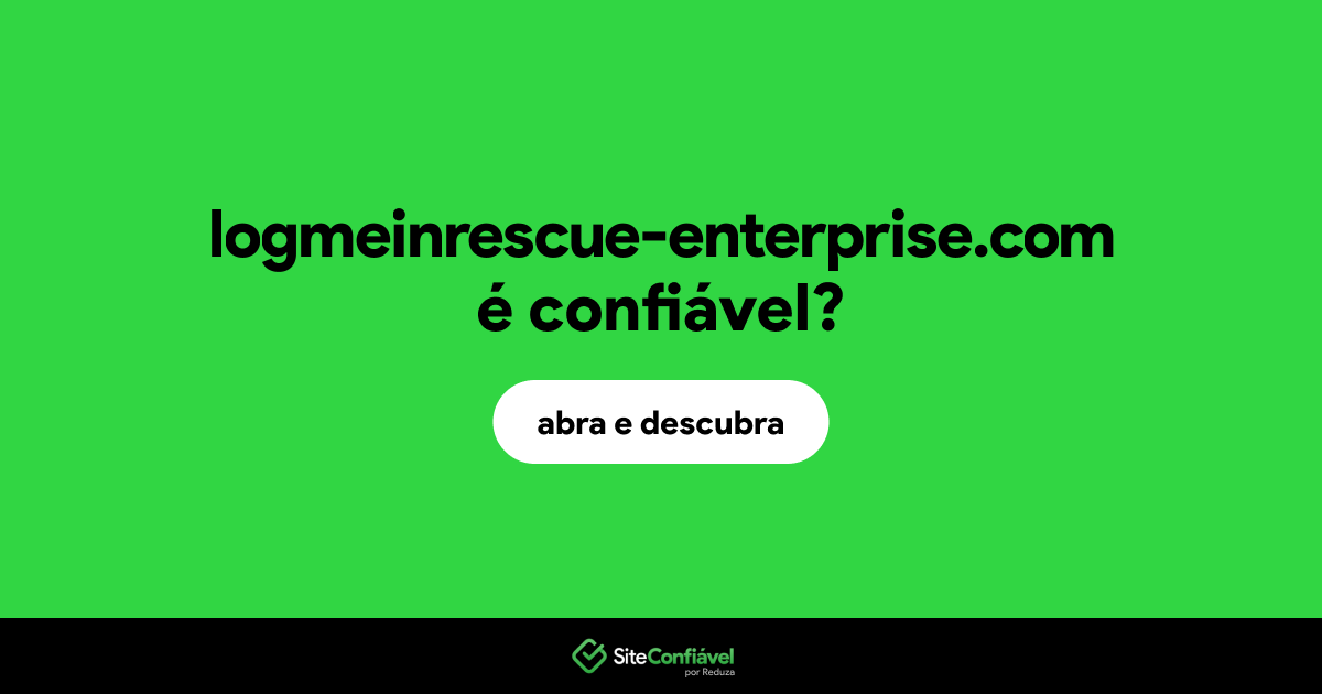 O site logmeinrescue-enterprise.com é confiável?