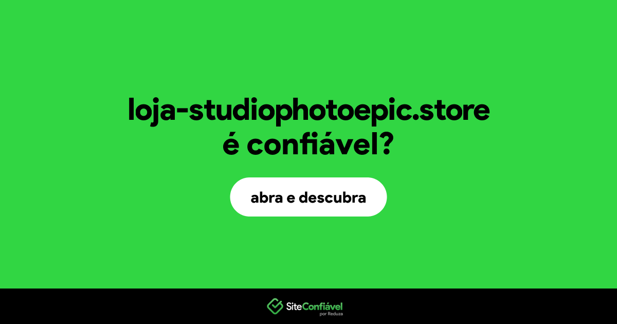 O site loja-studiophotoepic.store é confiável?