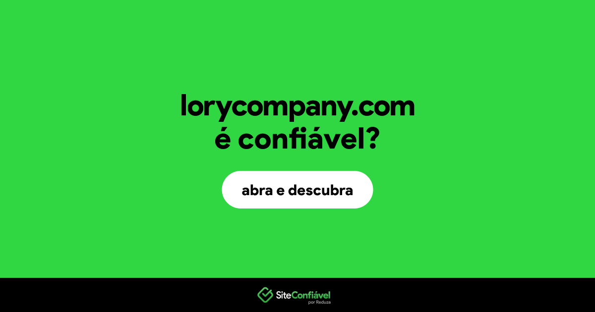 O site lorycompany.com é confiável?