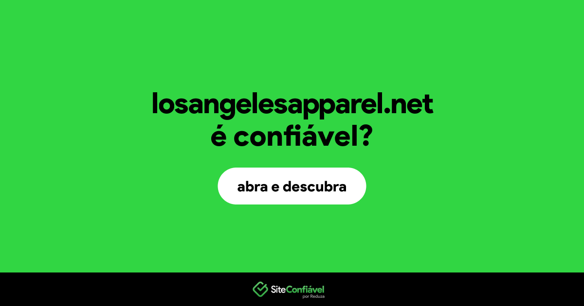 O site losangelesapparel.net é confiável?