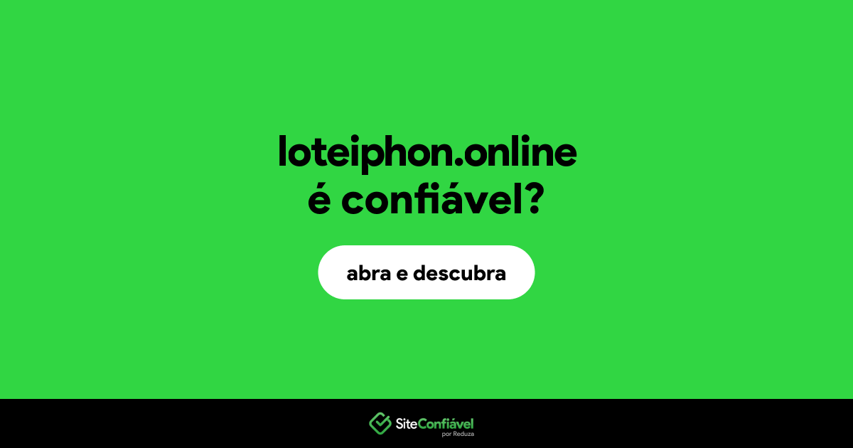 O site loteiphon.online é confiável?