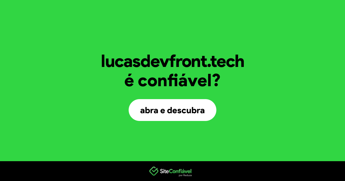 O site lucasdevfront.tech é confiável?