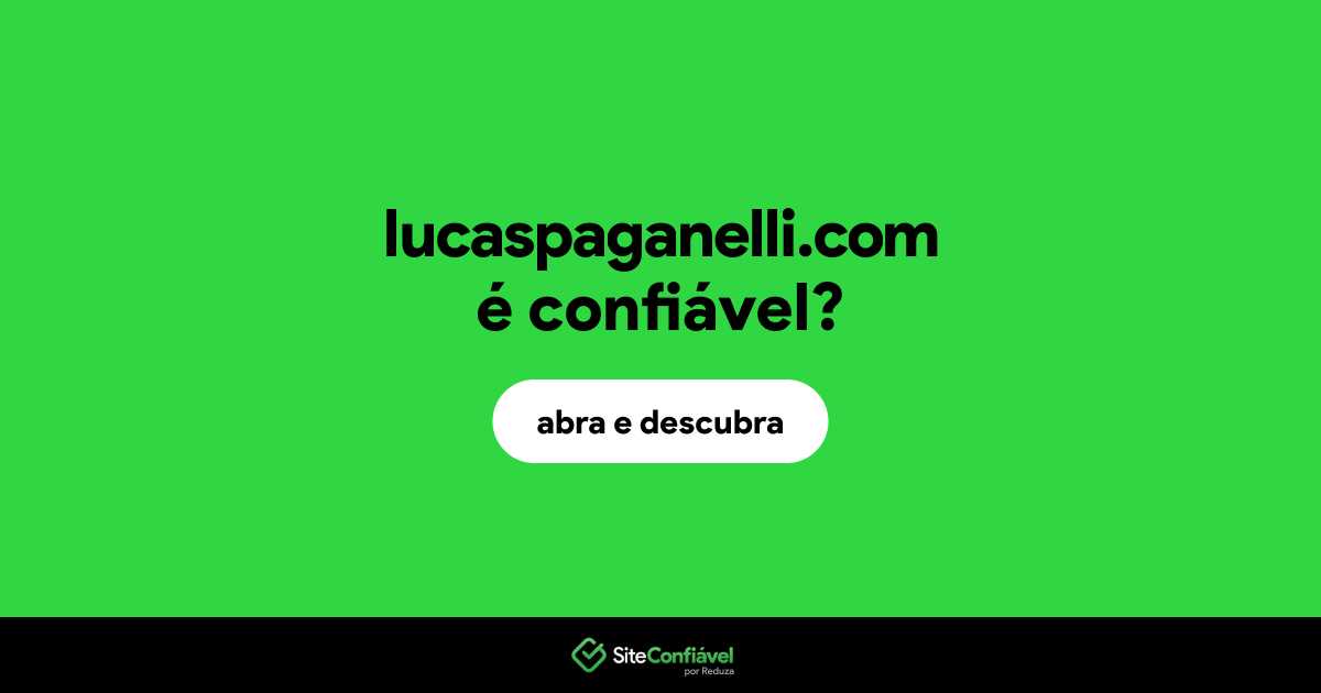O site lucaspaganelli.com é confiável?
