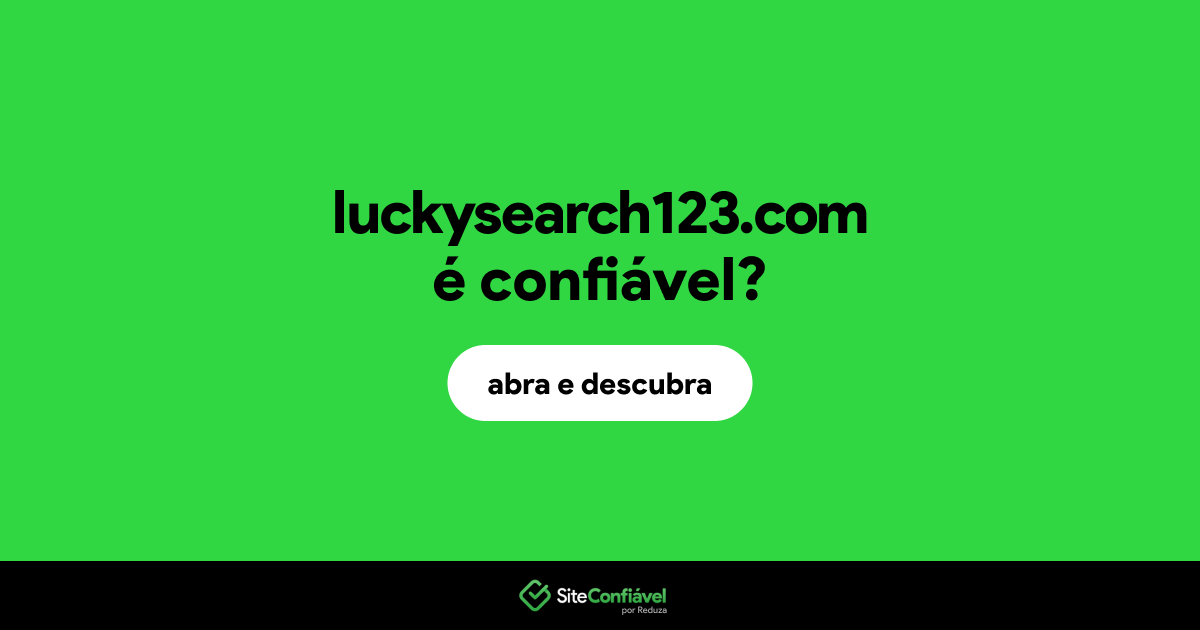 O site luckysearch123.com é confiável?