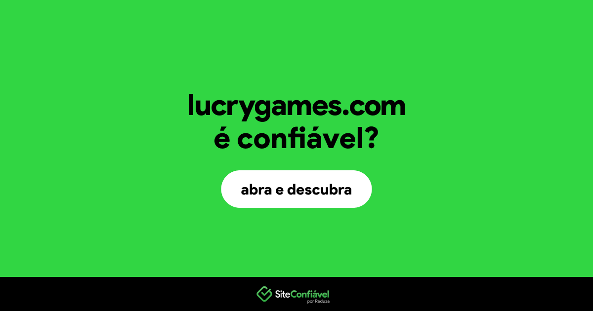 O site lucrygames.com é confiável?