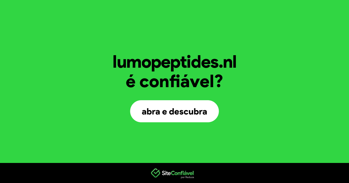 O site lumopeptides.nl é confiável?