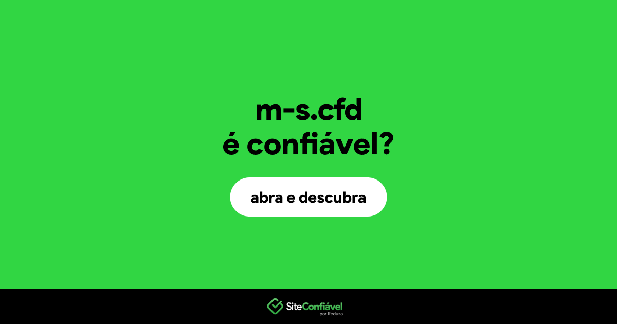 O site m-s.cfd é confiável?
